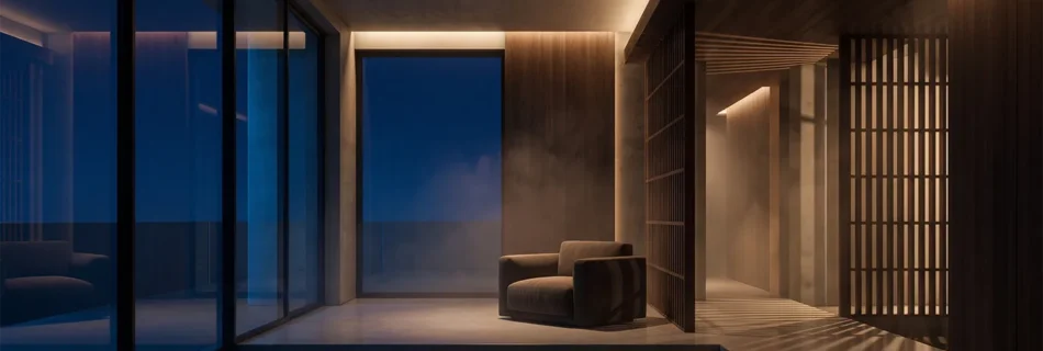 Quiet nighttime interior representing ambient and sleep music trends in 2026